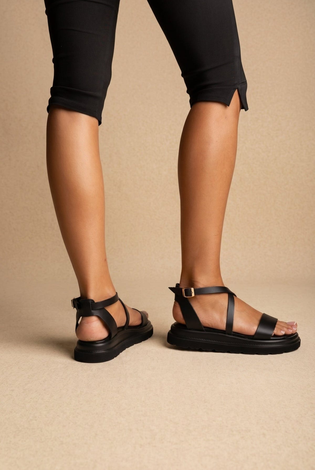 Estil - Platform Sandals - Black Matte