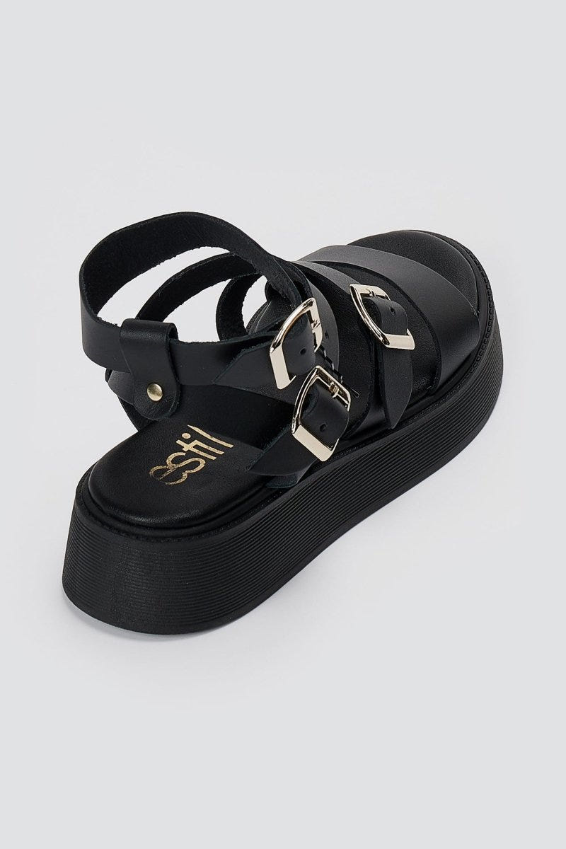 Estil - Platform Sandals - Black Matte