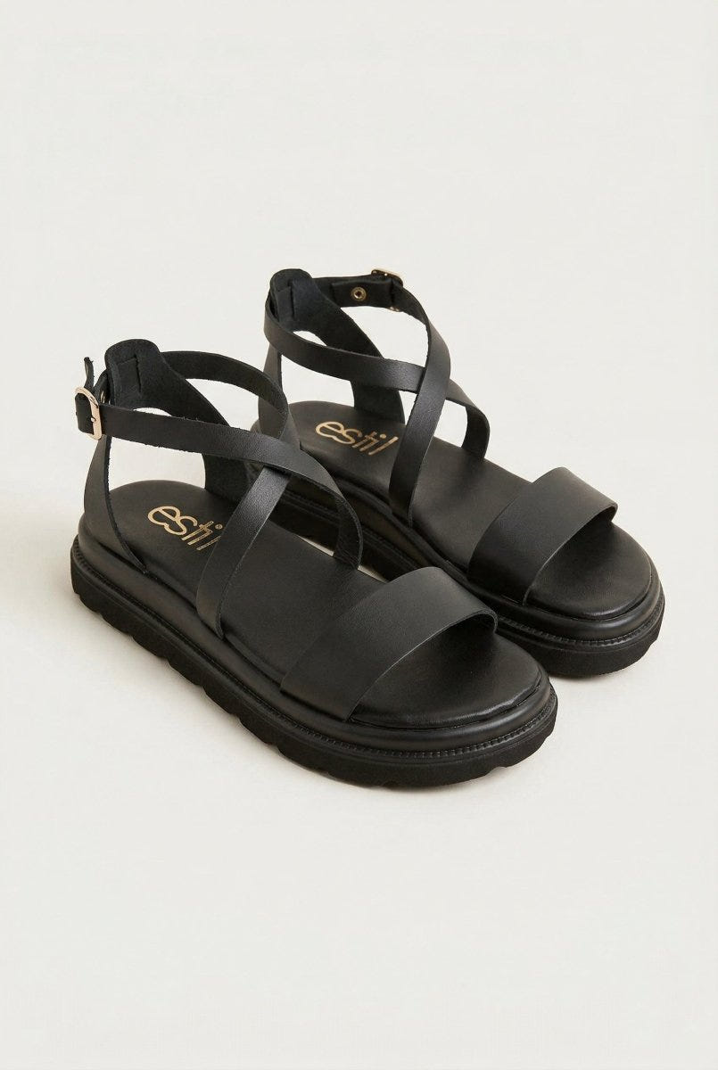 Estil - Platform Sandals - Black Matte