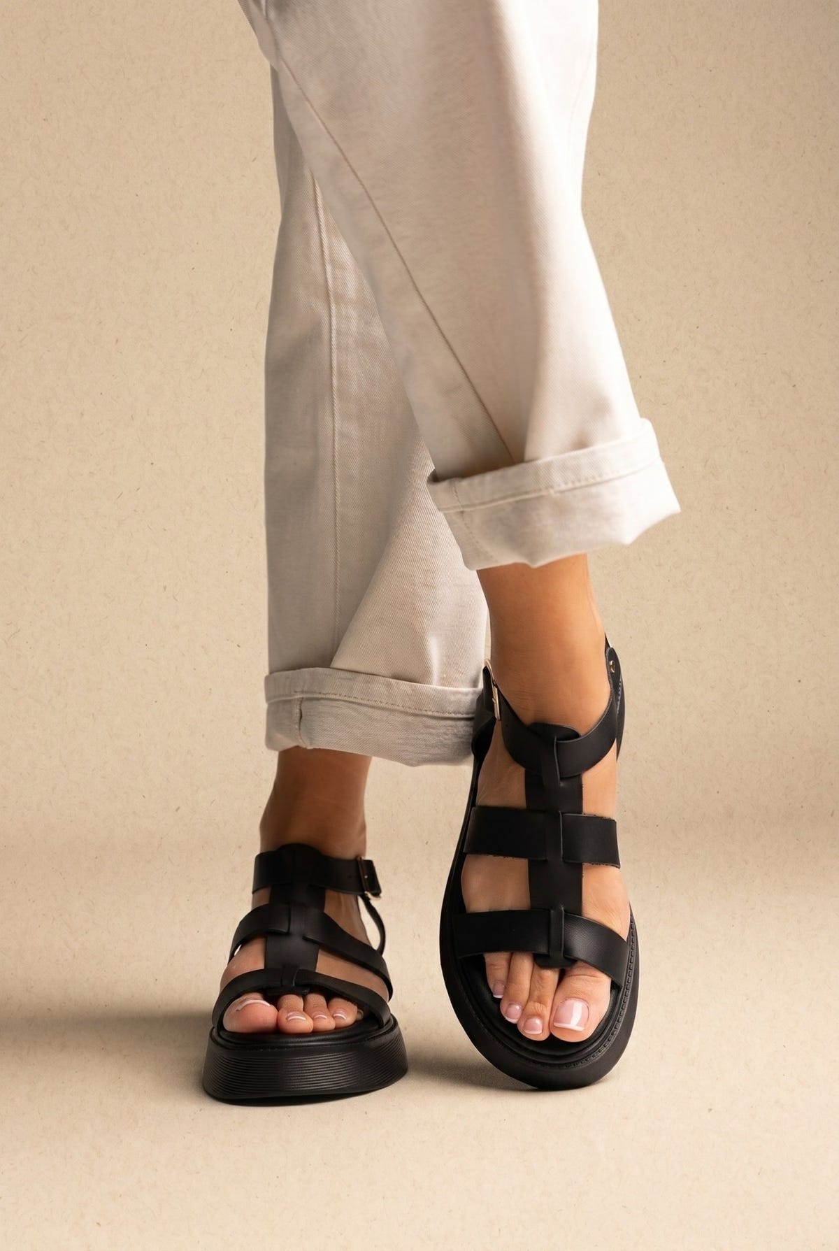 Estil - Platform Sandals - Black Matte