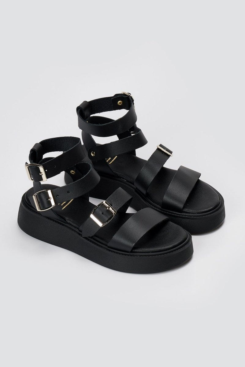 Estil - Platform Sandals - Black Matte