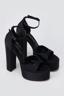 TFP - Platform Sandals - Black Satin