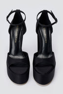 TFP - Platform Sandals - Black Satin