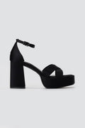 TFP - Platform Sandals - Black Satin