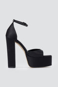 TFP - Platform Sandals - Black Satin