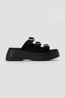 Estil - Platform Sandals - Black Suede