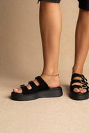 Estil - Platform Sandals - Black Suede