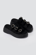 Estil - Platform Sandals - Black Suede