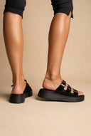 Estil - Platform Sandals - Black Suede