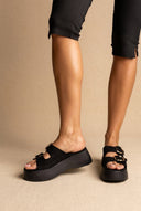 Estil - Platform Sandals - Black Suede