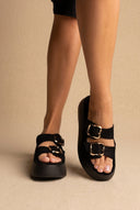 Estil - Platform Sandals - Black Suede