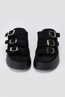 Estil - Platform Sandals - Black Suede