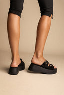 Estil - Platform Sandals - Black Suede