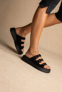 Estil - Platform Sandals - Black Suede