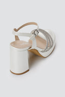 RAGAZZA - Platform Sandals Block Heel 039 - White Pearl