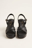 TFP - Platform Sandals Block Heel - Black Matte