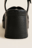 TFP - Platform Sandals Block Heel - Black Matte