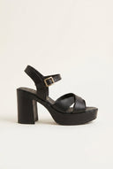 TFP - Platform Sandals Block Heel - Black Matte