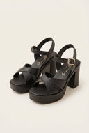 TFP - Platform Sandals Block Heel - Black Matte