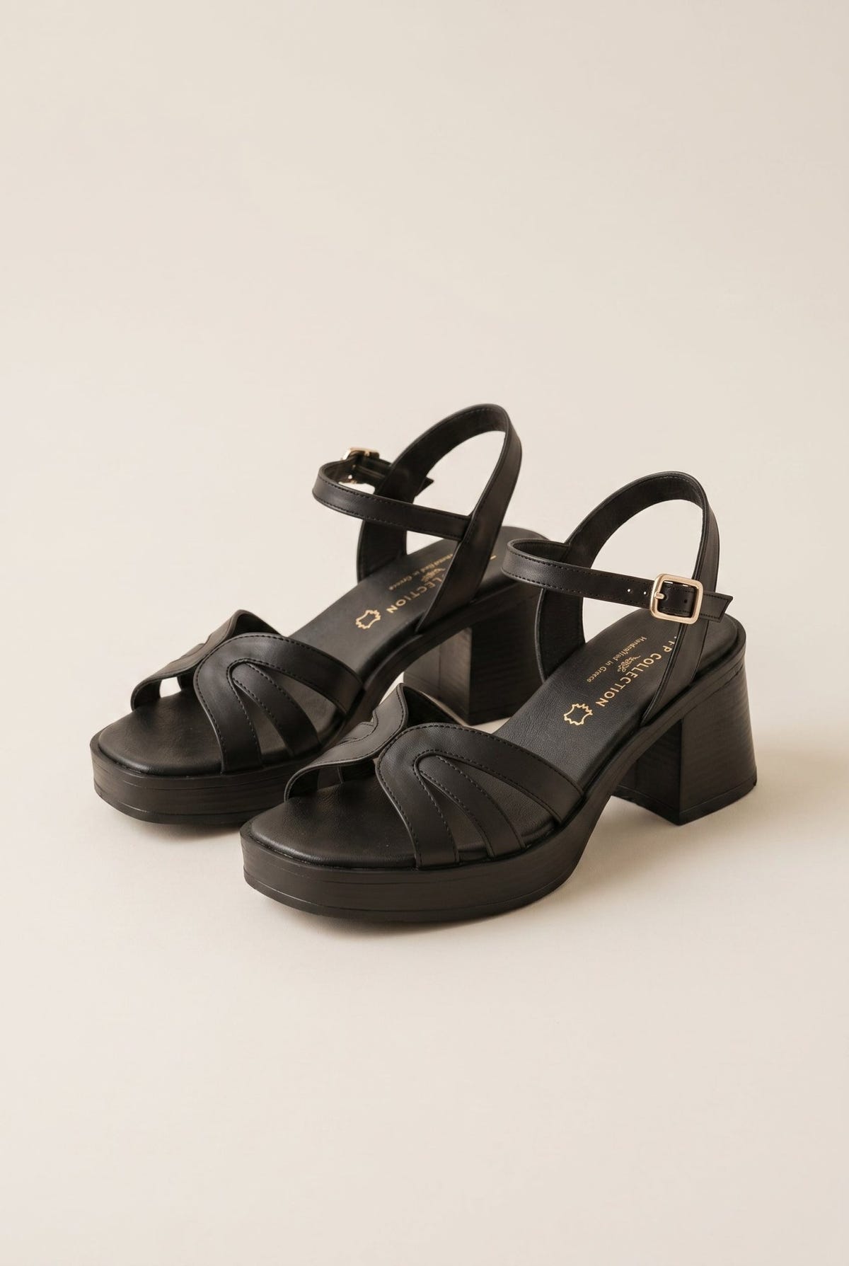 TFP - Platform Sandals Block Heel - Black Matte