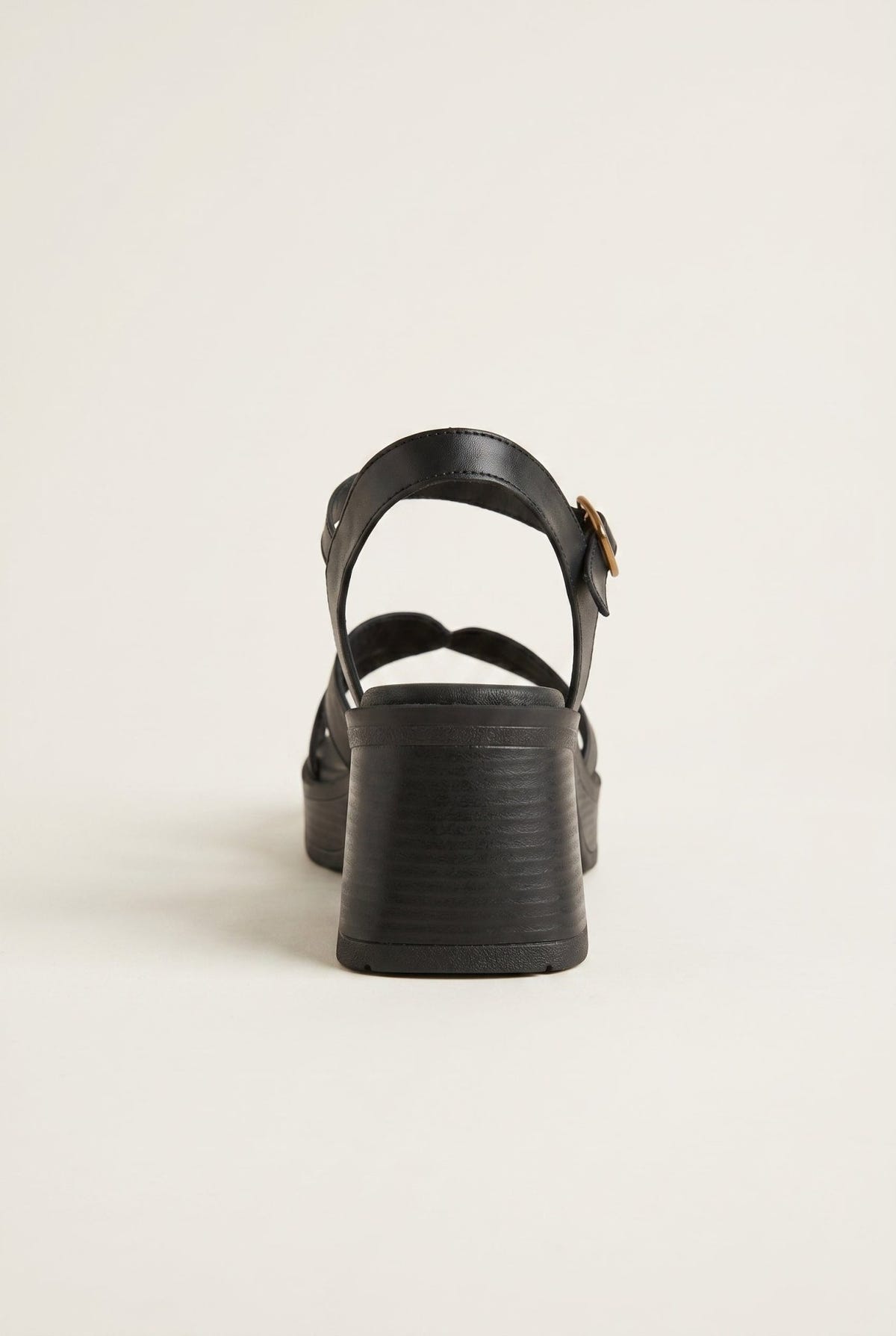 TFP - Platform Sandals Block Heel - Black Matte