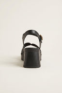 TFP - Platform Sandals Block Heel - Black Matte