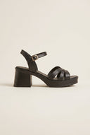 TFP - Platform Sandals Block Heel - Black Matte