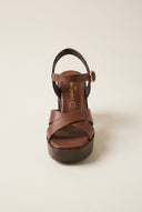 TFP - Platform Sandals Block Heel - Brown Matte