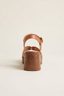 TFP - Platform Sandals Block Heel - Tan Matte