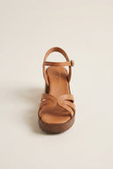 TFP - Platform Sandals Block Heel - Tan Matte