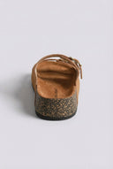 MARQUIIZ - Platform Sandals Bold Buckles - Tan Suede