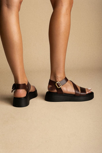 Estil - Platform Sandals - Brown Matte