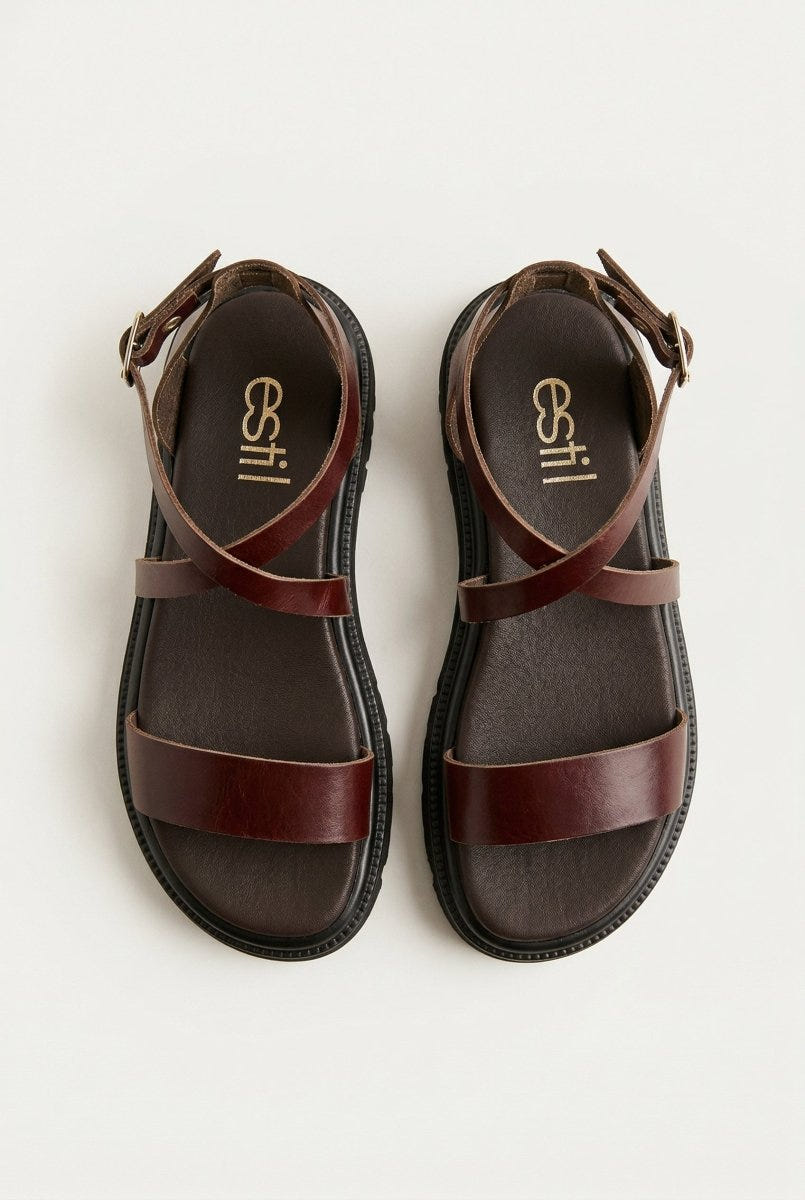 Estil - Platform Sandals - Brown Matte