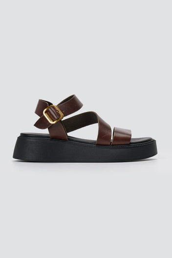 Estil - Platform Sandals - Brown Matte