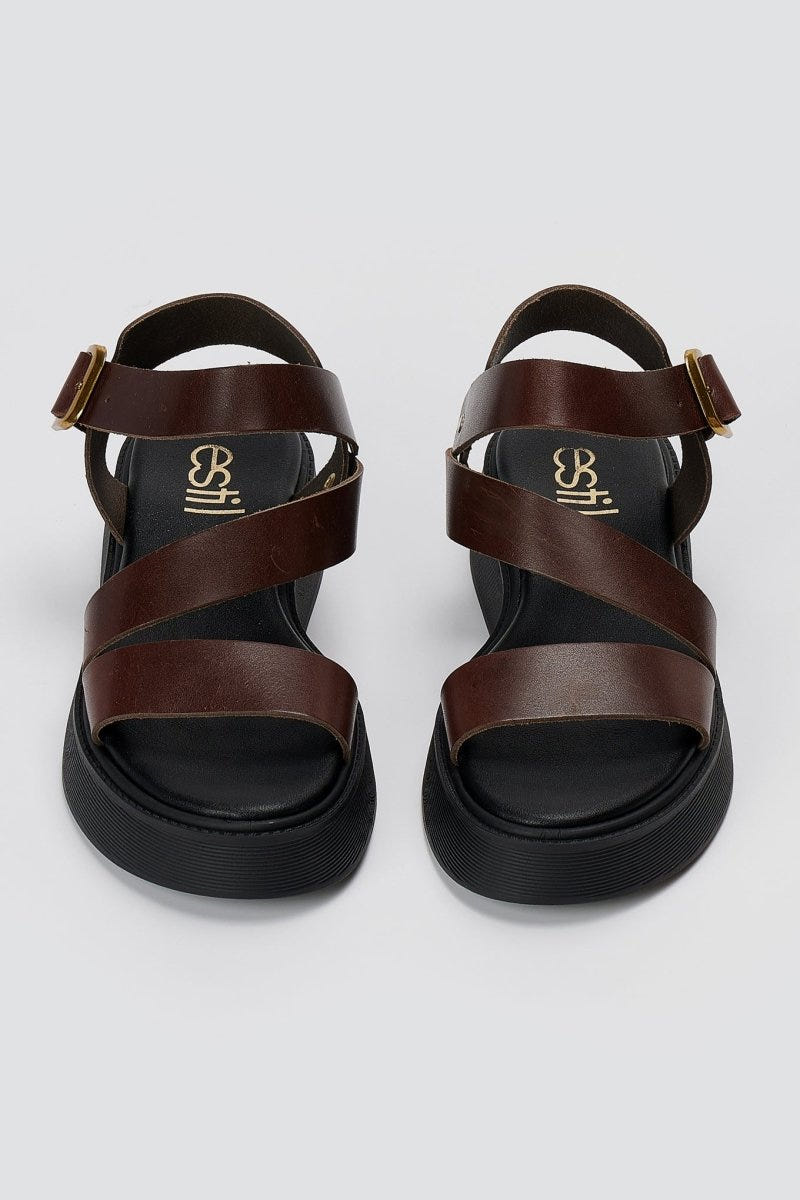 Estil - Platform Sandals - Brown Matte