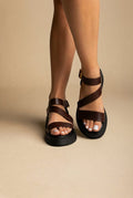 Estil - Platform Sandals - Brown Matte