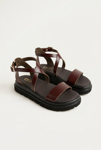Estil - Platform Sandals - Brown Matte