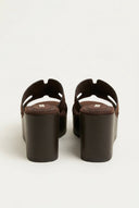 CORINA - Platform Sandals - Brown Suede