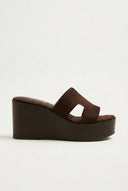 CORINA - Platform Sandals - Brown Suede