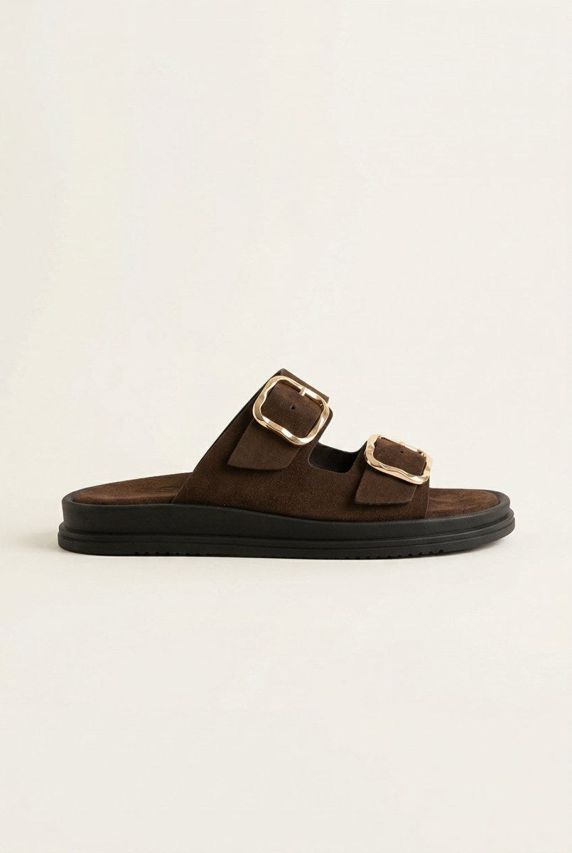 Estil - Platform Sandals - Brown Suede