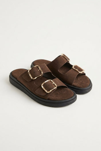Estil - Platform Sandals - Brown Suede