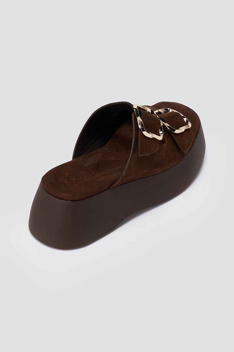 Estil - Platform Sandals - Brown Suede