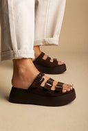 Estil - Platform Sandals - Brown Suede