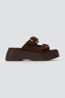Estil - Platform Sandals - Brown Suede