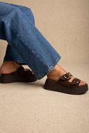 Estil - Platform Sandals - Brown Suede