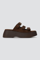 Estil - Platform Sandals - Brown Suede