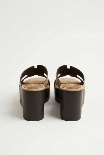 CORINA - Platform Sandals - Camel Suede