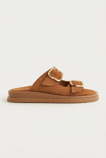 Estil - Platform Sandals - Camel Suede