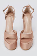 TFP - Platform Sandals - Nude Satin