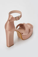 TFP - Platform Sandals - Nude Satin